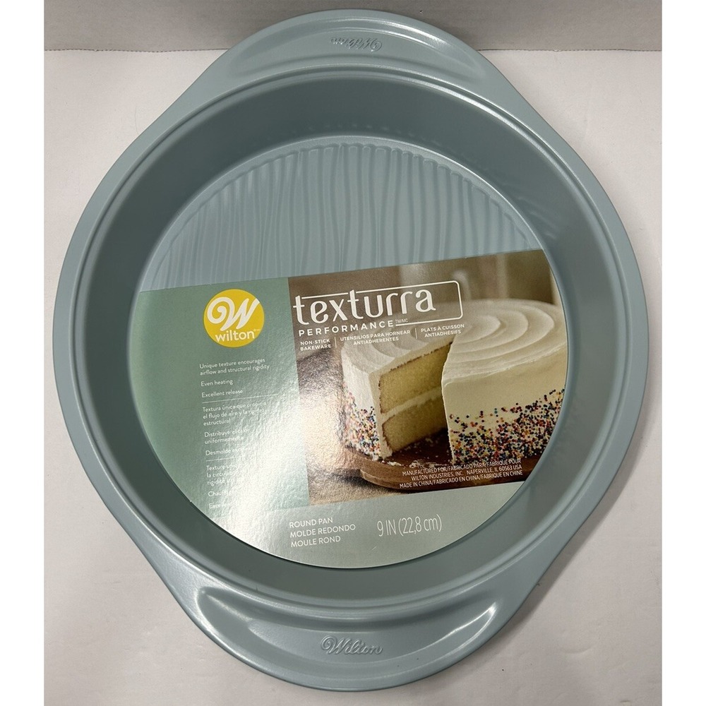 Wilton Texturra Performance Non-Stick Round Pan Teal Blue 9" NEW